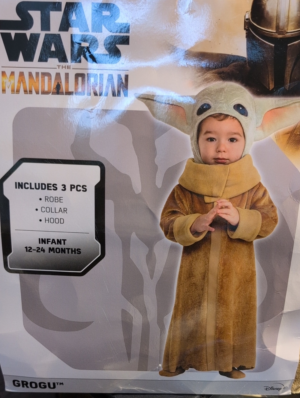 Disney Grogu Infant Costume - Brown Robe with Green Hood